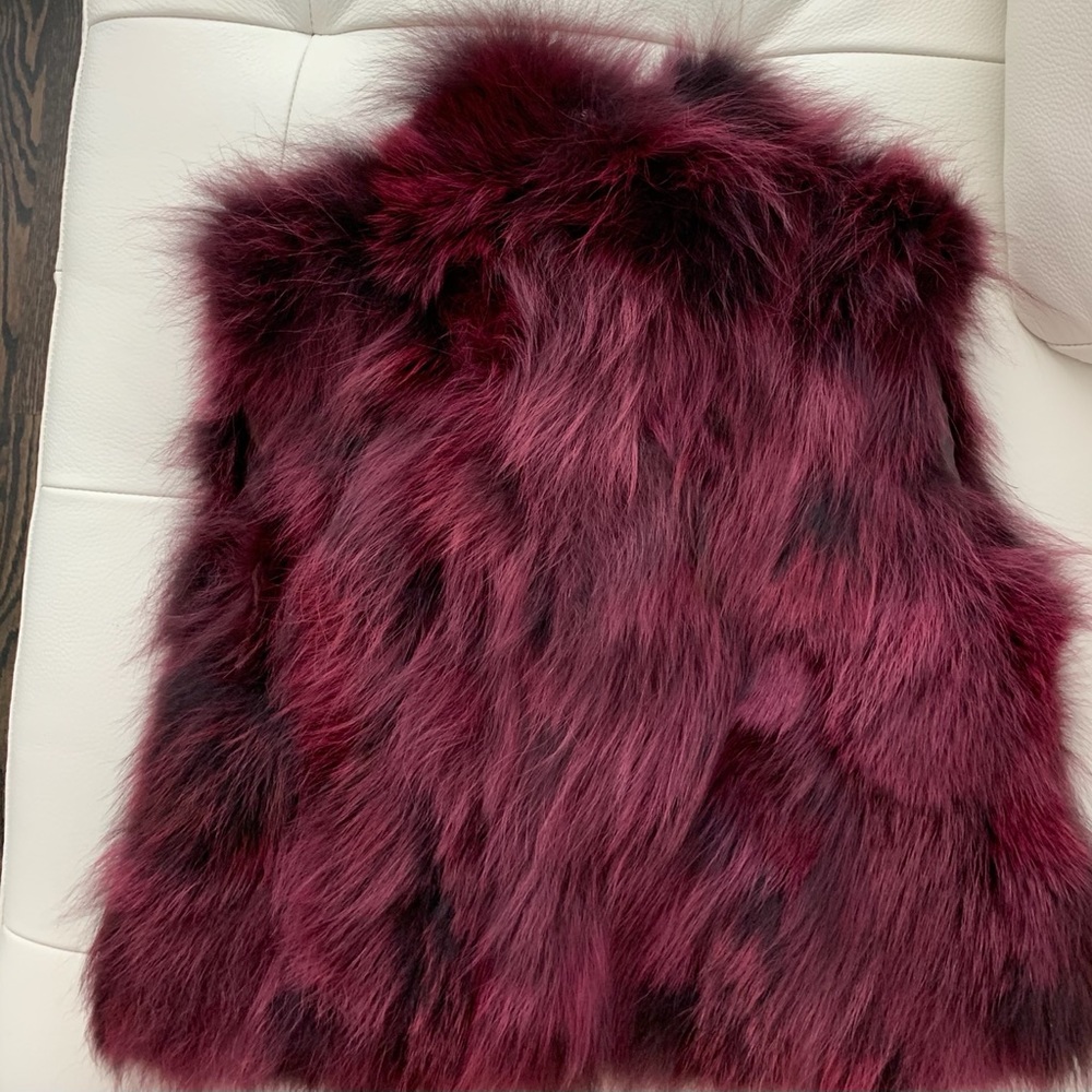 New Gorgeous Fox Fur Vest With Lining & 2 Pockets